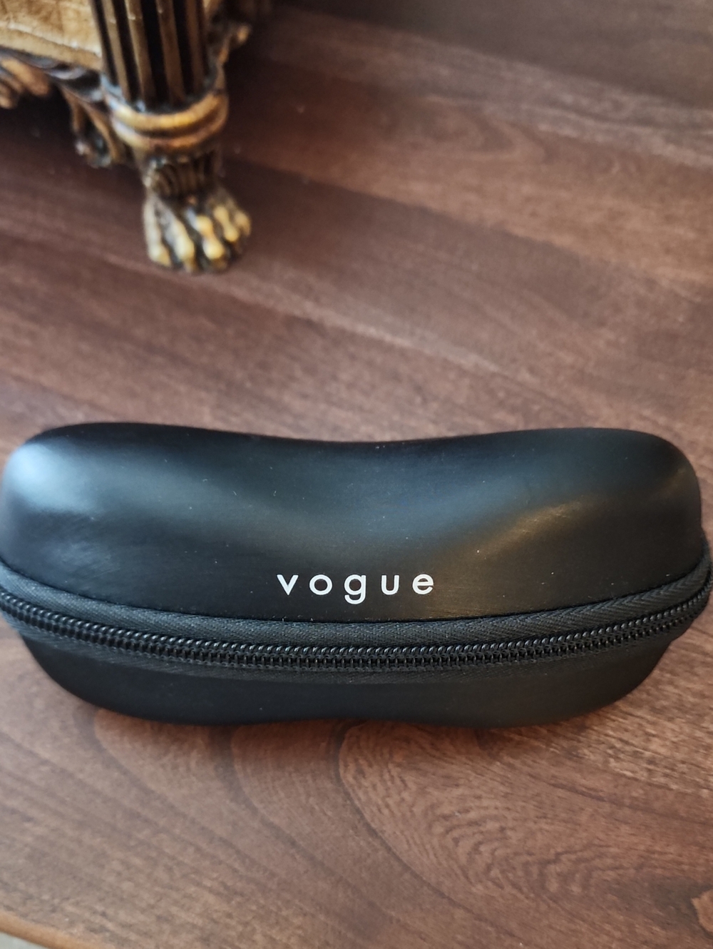 Vogue Black Zip-Closure Eyeglass Case